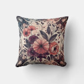 ダークロマンスボホウォーター色フローラ春夏 クッション (裏面)