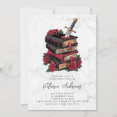 ダークロマンスロマンティシブキッシュブライダルシャワー 招待状 (正面)