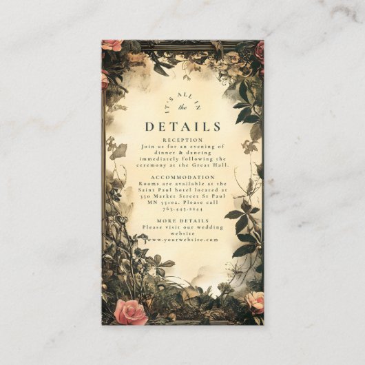 ダークロマンス結婚アールヌーボー エンクロージャーカード (正面)