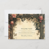 ダークロマンス結婚アールヌーボー サンキューカード (正面)