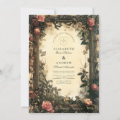 ダークロマンス結婚アールヌーボー 招待状 (正面)