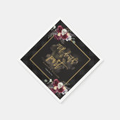 ダークロマンス ゴシック 婚約パーティー スタンダードカクテルナプキン (角)