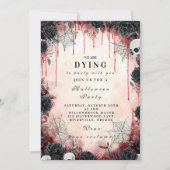 ダークロマンチックなゴシックハロウィーンバッシュ 招待状 (正面)