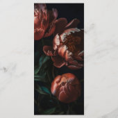 ダークロマンチックなファインアートフローラルウェディング メニュー (裏面)