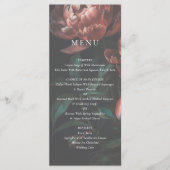ダークロマンチックなファインアートフローラルウェディング メニュー (正面)