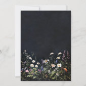 ダークロマンチックな夕暮れムーディワイルドフラワー結婚ズ 招待状 (裏面)