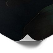 ダークロマンチックな紫色の牡丹の花の花束 ポスター (角)