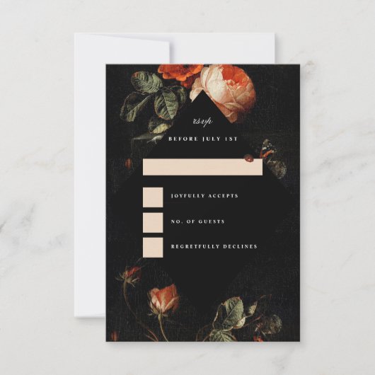 ダークロマンチックフローラバラオランダマスターズ 出欠カード (正面)