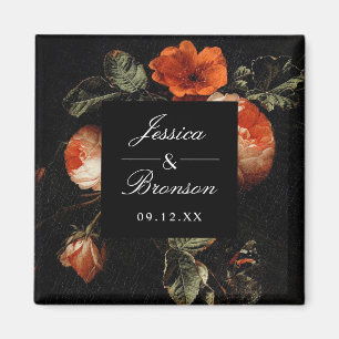 ダークロマンチックフローラバラオランダマスター結婚ズ マグネット