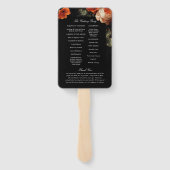 ダークロマンチックフローラバラオランダ結婚式 プログラム ハンドファン (裏面)