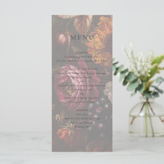 ダークロマンチック絵を描バロック結婚フローラ メニュー (スタンド正面)