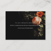 ダークロマンチック絵を描フローラオランダマスターズ詳細 名刺 (裏面)