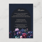 ダークロマンチックMoodyフローラブラック結婚ズ詳細 エンクロージャーカード (正面)