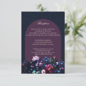 ダークロマンチックMoodyフローラマウヴ結婚の詳細 エンクロージャーカード (スタンド正面)