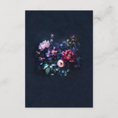 ダークロマンチックMoodyフローラマウヴ結婚の詳細 エンクロージャーカード (裏面)