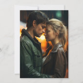 ダークロマンティックなピーコックセイヴザデート 招待状 (裏面)