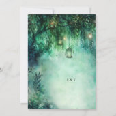 ダークロマンティックウェディング エンチャンテッドフォレスト テーマ フェアリー 招待状 (裏面)