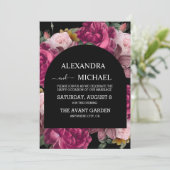 ダークロマンティックウォーター色フローラオランダマスターズWedd 招待状 (スタンド正面)