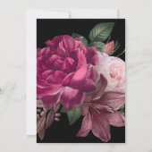 ダークロマンティックウォーター色フローラオランダマスターズWedd 招待状 (裏面)