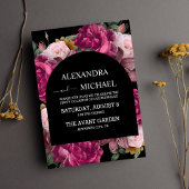 ダークロマンティックウォーター色フローラオランダマスターズWedd 招待状