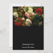 ダークロマンティックエレガントフラワーレハーサルディナー 招待状 (裏面)