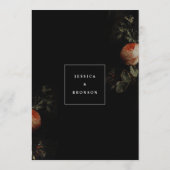 ダークロマンティックフローラオランダマスターパインタリー結婚ズ メニュー (裏面)