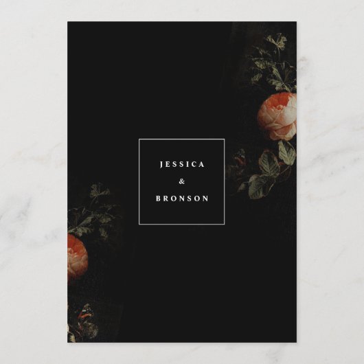 ダークロマンティックフローラオランダマスターパインタリー結婚ズ メニュー (裏面)