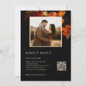 ダークロマンティック フラワーズ | フォト ウェディング 招待状 (裏面)