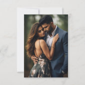 ダークロマンティック フラワーフォト セーブザデート カード (裏面)