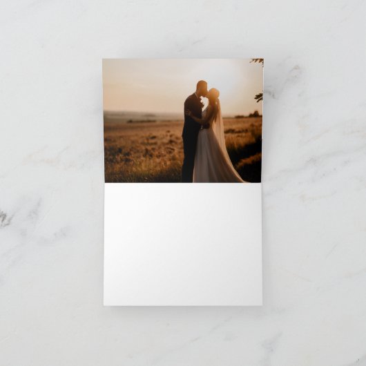 ダークロマンティック フラワーローズ ダッチマスター ウェディング サンキューカード (内部)