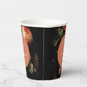 ダークロマンティック フローラル ピンク ローズ ウェディング シャワー 紙コップ (右)