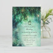 ダークロマン結婚ツの魅惑の森のテーマ妖精 招待状 (スタンド正面)