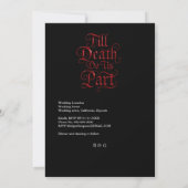 ダークロマン結婚ティックのアイテム – Till Death Do Us part 招待状 (裏面)