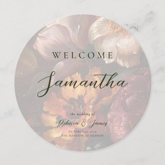 ダークロマン絵画ティックフローラのゲストの名結婚前 メニュー (正面)