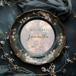 ダークロマン絵画ティックフローラのゲストの名結婚前 メニュー<br><div class="desc">ダークロマンチックフローラ油絵暗緑色のゲストの名前結婚のメニュー</div>