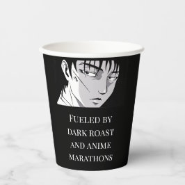 ダークローストとアニメマラソンで活力みなぎる 紙コップ