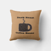 ダークローストコーヒー豆デザイナーピロー クッション (裏面)