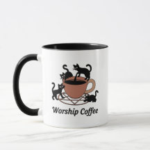 ダークロードに崇拝されるコーヒー、コーヒーを崇拝する猫