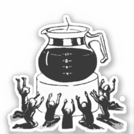 ダークロードコーヒー、コーヒーを崇拝せよ シール