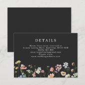 ダークワかわいらしイル結婚フラワーのエンクロージャカード エンクロージャーカード (正面/裏面)