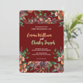 ダークワイルドフラワー結婚ズテーマ招待状 招待状 (スタンド正面)