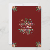 ダークワイルドフラワー結婚ズテーマ招待状 招待状 (裏面)