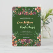 ダークワイルドフラワー結婚ズテーマ招待状 招待状 (スタンド正面)