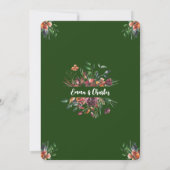 ダークワイルドフラワー結婚ズテーマ招待状 招待状 (裏面)