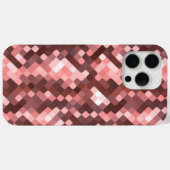 ダークワインレッドマウブトープ赤面ピンクピクセルアート Case-Mate iPhoneケース (裏面 (横))