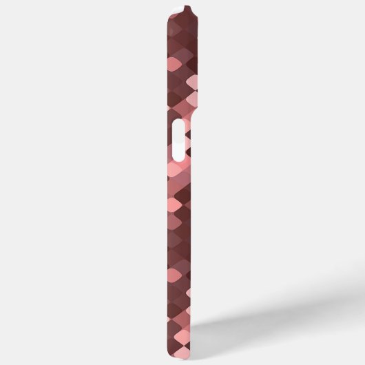 ダークワインレッドマウブトープ赤面ピンクピクセルアート Case-Mate iPhoneケース (裏面 / 右)