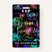 ダークワンダーランドはっきりしたグラマーフローラスウィート16 VIP バッジ (正面)