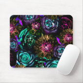 ダークワンダーランドはっきりしたグラマーフローラ花 マウスパッド (マウス)