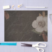 ダークヴィンテージフラワーデコパージュティッシュペーパー 薄葉紙 (クラフト)