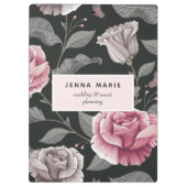 ダークヴィンテージフローラビジネス クリップボード (裏面)